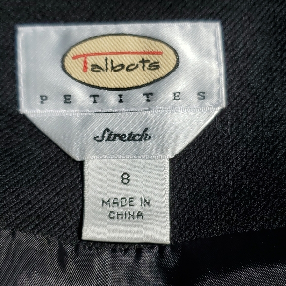 Talbots Petites Black Wool Topper Jacket Size 8 - Picture 6 of 7